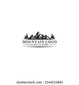 mountain logo template in white background