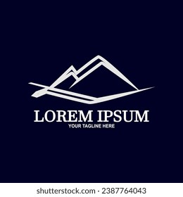 Mountain logo. Tourist mountain icon.