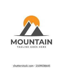 mountain logo. unique and simple mountain vector logo design