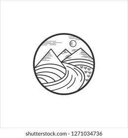 mountain logo vector