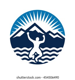mountain logo vector.