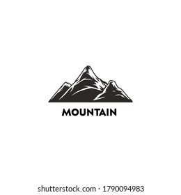 Mountain Logo vector with black and white concept 