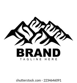 Mountain Logo, Vector Mountain Climbing, Adventure, Design For Climbing, Climbing Equipment, And Brand With Mountain Logo