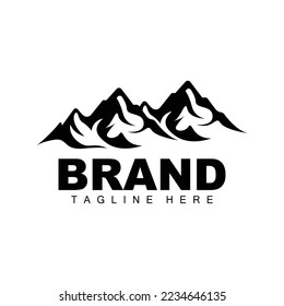 Mountain Logo, Vector Mountain Climbing, Adventure, Design For Climbing, Climbing Equipment, And Brand With Mountain Logo