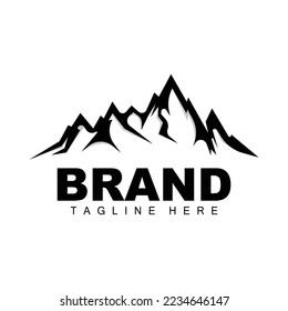 Mountain Logo, Vector Mountain Climbing, Adventure, Design For Climbing, Climbing Equipment, And Brand With Mountain Logo