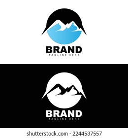 Mountain Logo, Vector Mountain Climbing, Adventure, Design For Climbing, Climbing Equipment, And Brand With Mountain Logo