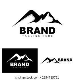 Mountain Logo, Vector Mountain Climbing, Adventure, Design For Climbing, Climbing Equipment, And Brand With Mountain Logo