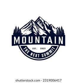 Mountain Logo, Vector Mountain Climbing, Adventure, Design For Climbing, Climbing Equipment, And Brand With Mountain Logo vector illustration