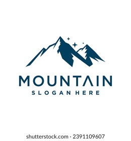 Vector de logotipo de montaña con concepto de idea moderna y creativa