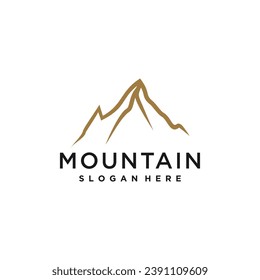 Mountain logo vector with creative modern idea concept