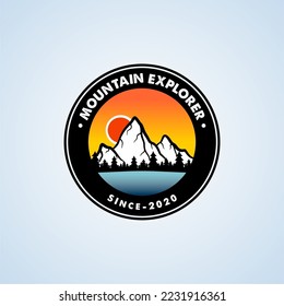 Mountain Logo Vector Design Abstract for company