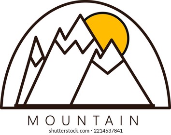 diseño de vectores de logotipo de montaña para empresas, comunidades o grupos