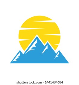 mountain logo, Vector design element modern style for logotype