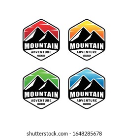 mountain logo vector design emblem