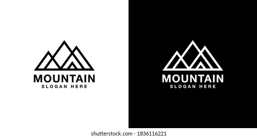 mountain logo vector design emblem