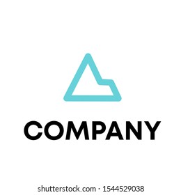 mountain logo vector design . hill sign icon unique
