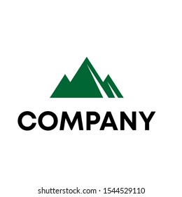 mountain logo vector design . hill sign icon unique