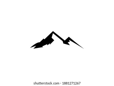 icono de diseño de vector de logotipo de montaña