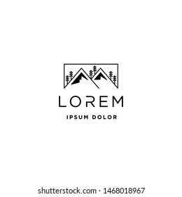Mountain Logo Vector design landscape symbol