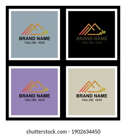Mountain logo vector design template. Simple flat design