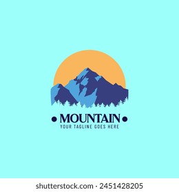 Mountain logo vector graphic of illustration template 