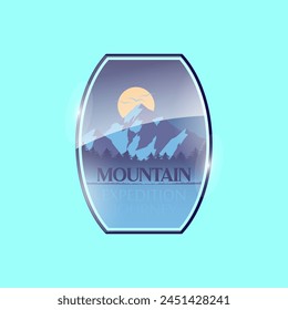 Mountain logo vector graphic of illustration template 