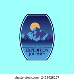 Mountain logo vector graphic of illustration template 