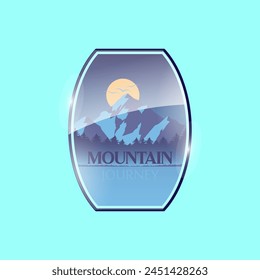 Mountain logo vector graphic of illustration template 