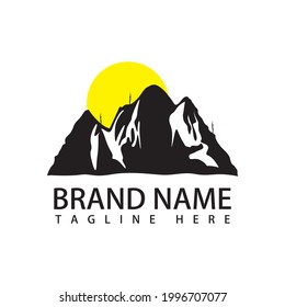 mountain logo vector icon art