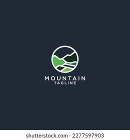 Mountain logo vector icon design template	
