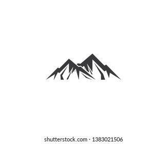 Mountain logo vector icon illustration