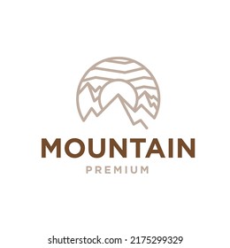Mountain logo vector icon illustration Premium Vector