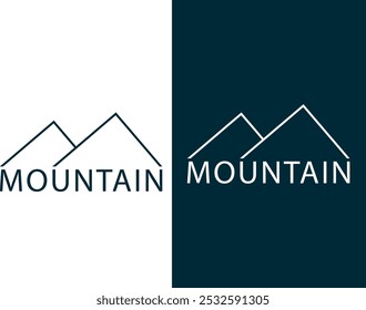 Mountain logo vector icon illustration collection. Mountain logo design template elements set.