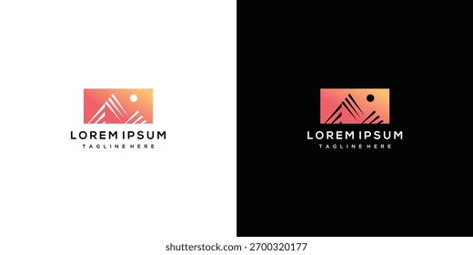 mountain logo vector icon illustration.