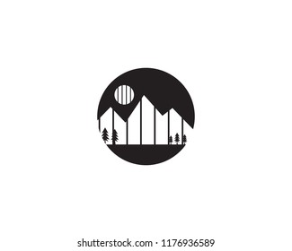 Mountain logo vector illustration