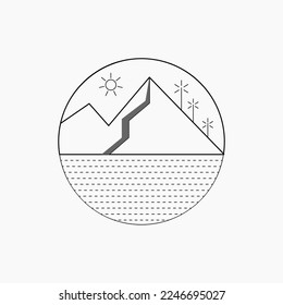 Vector De Logotipos De Montaña E Ilustración