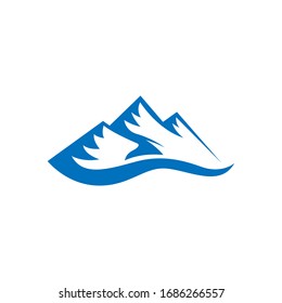 Ilustración vectorial del logotipo de montaña. Diseño de placa de montaña vectorial diseño. Diseño del logo de las Montañas de moda, plantilla de ilustración vectorial para Aventura al Aire Libre.