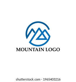 mountain logo vector illustration concept, icon, element, and template for company