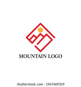 concepto de ilustración vectorial de logotipo de montaña, icono, elemento y plantilla para empresas