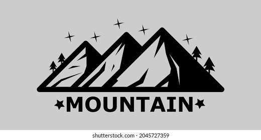 Vector de logotipos de montaña, diseño de ilustración de montaña