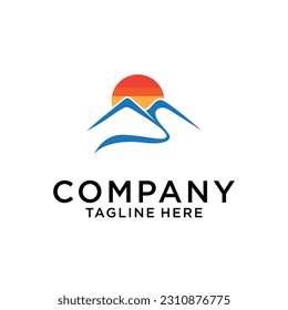 Mountain logo vector illustration design 