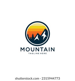 Mountain logo vector illustration design 