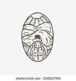 Mountain Logo Vector Illustration, Vector graphic for t shirt and other uses.