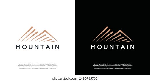 Mountain Logo Vector illustration. mountain logo line art icon	