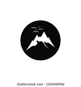 Mountain logo vector and illustration. mountaineer logo.