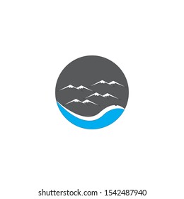 MOUNTAIN LOGO VECTOR ILLUSTRATION TEMPLATE