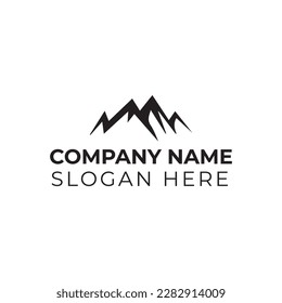Plantilla de ilustración vectorial de logotipo de montaña 