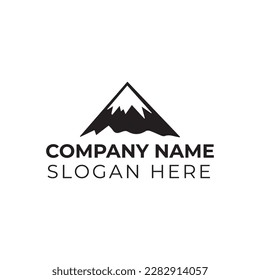 Plantilla de ilustración vectorial de logotipo de montaña 