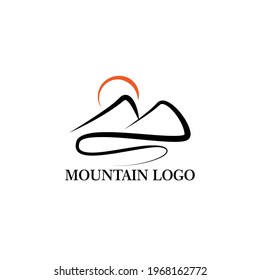 mountain logo vector illutration concept, icon, element, and template for business