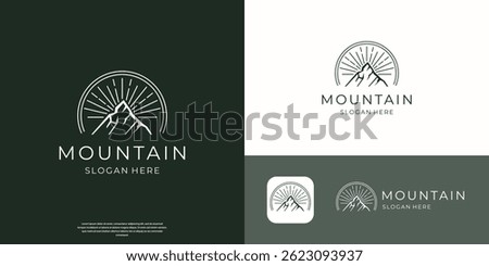 mountain logo vector inspiration. symbol of minimalist concept.